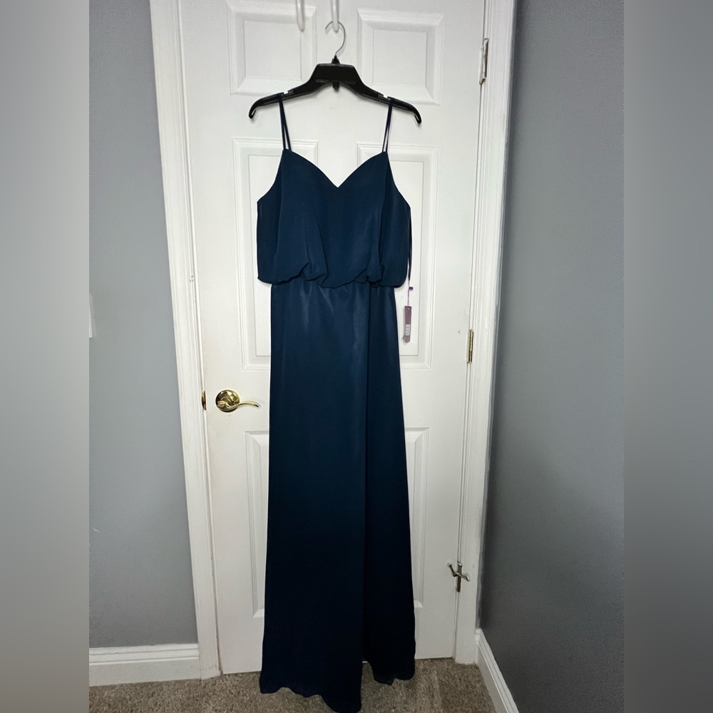 Formal Dress - Shall included. Navy Blue. Size 12. Brand:Abby Paris. NEVER WORN